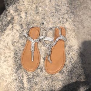 Silver sandals